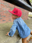 Red Denim Snapback