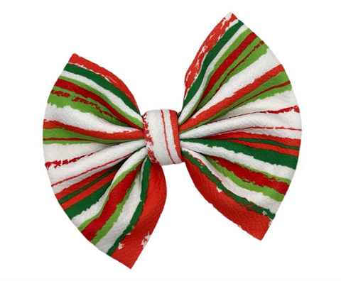 You’re a Mean One Striped 5” Hair Bow