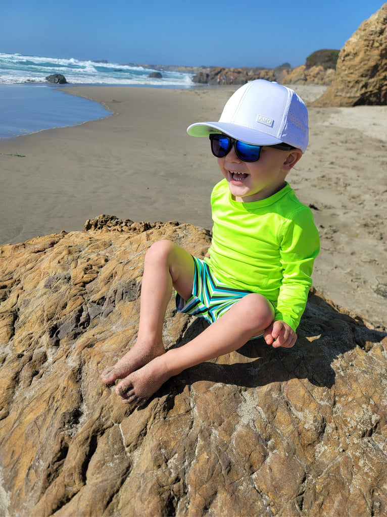 Neon Green Surf Hat, Swim Hat Toddler